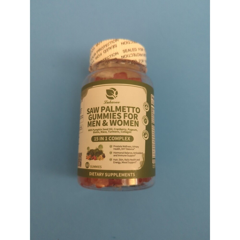 Lukaree Saw Palmetto Gummies For Men And Women. New Sealed Exp 03/27
